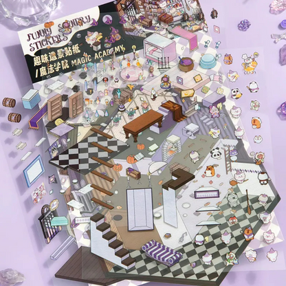 Magic Academy Jumbo Isometric Sticker Scene