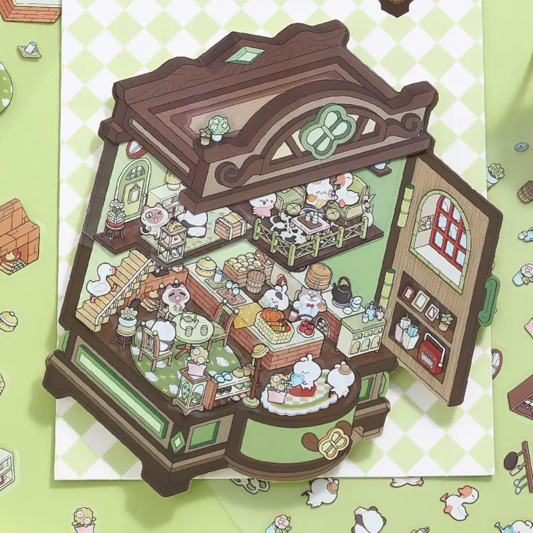 Magic Cabinet DIY Isometric Sticker Scene