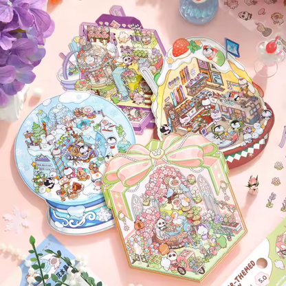 Monet Paint Box DIY Isometric Sticker Scene