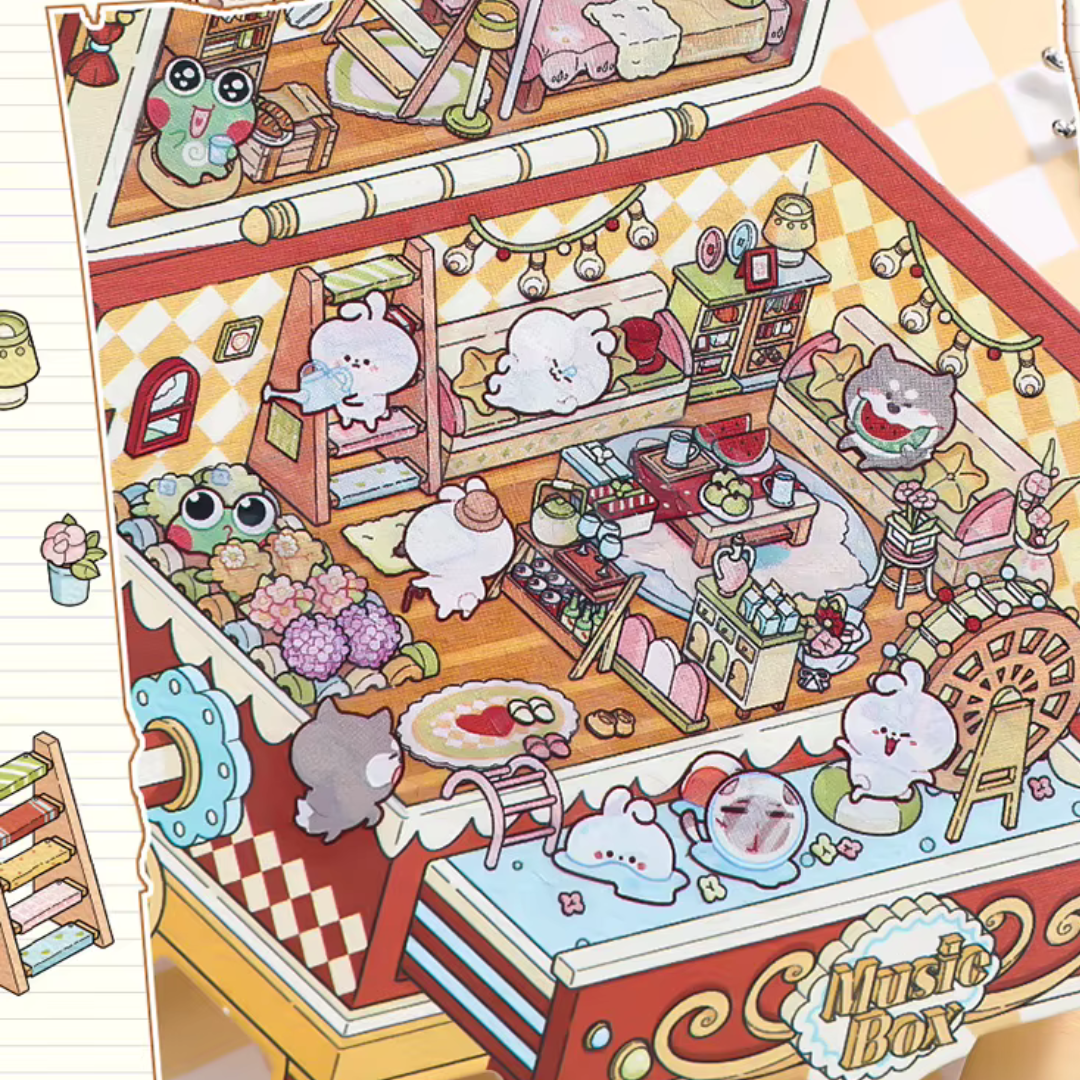 Suitcase Paradise DIY Isometric Sticker Scene