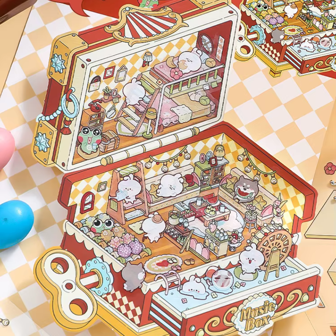 Suitcase Paradise DIY Isometric Sticker Scene