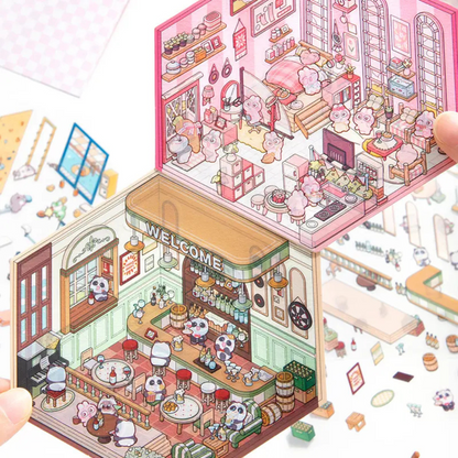 Warm Home DIY Isometric Sticker Scene