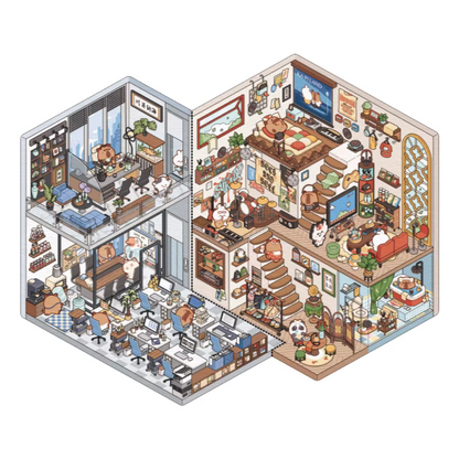 Working Diary Jumbo Isometric Sticker Scene