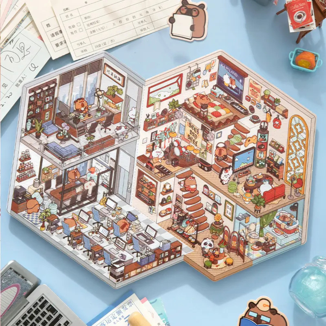 Working Diary Jumbo Isometric Sticker Scene