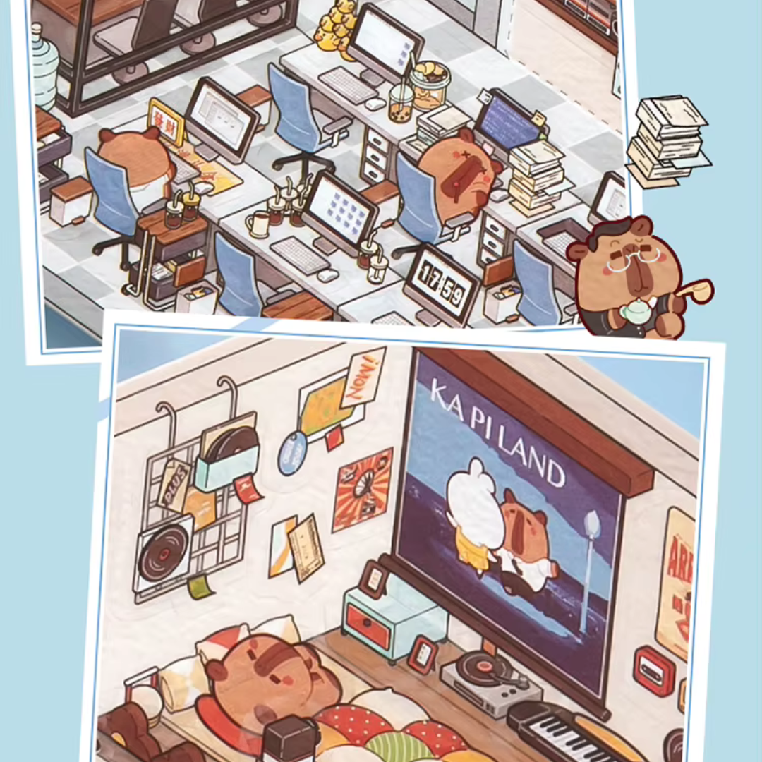 Working Diary Jumbo Isometric Sticker Scene