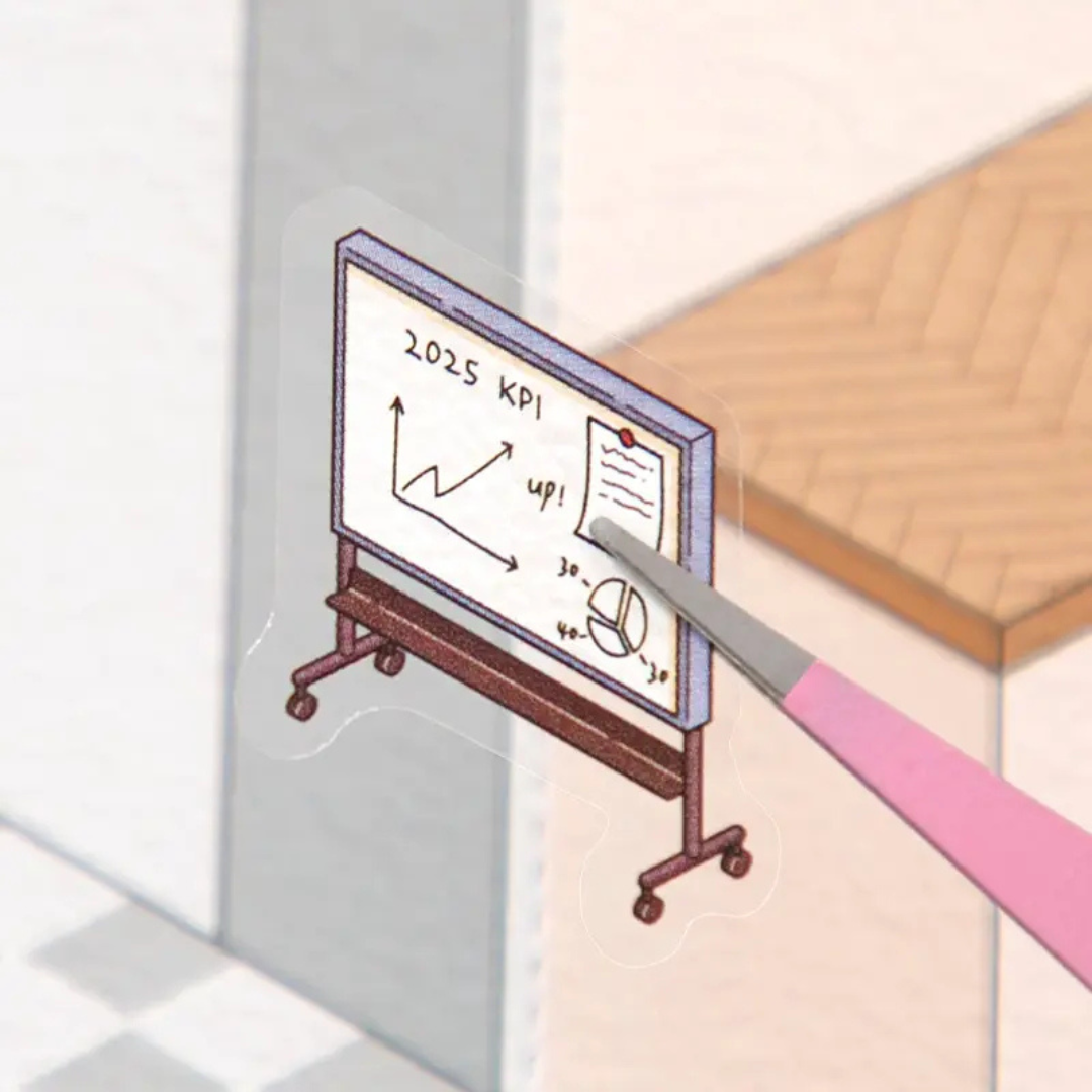 Working Diary Jumbo Isometric Sticker Scene
