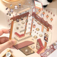 Baozi Shop DIY Isometric Sticker Scene