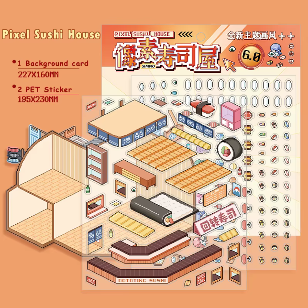 Pixel Land Isometric Sticker Scene