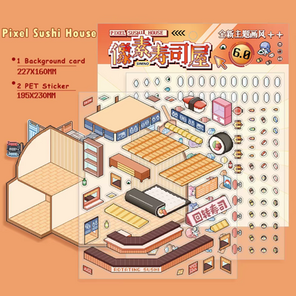 Pixel Land Isometric Sticker Scene