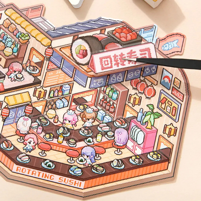 Pixel Land Isometric Sticker Scene