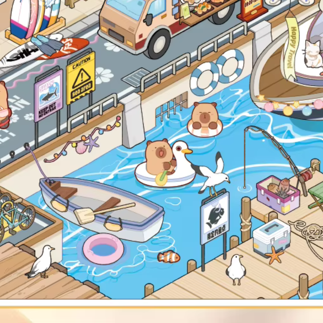 Harbour Isometric Sticker Scene
