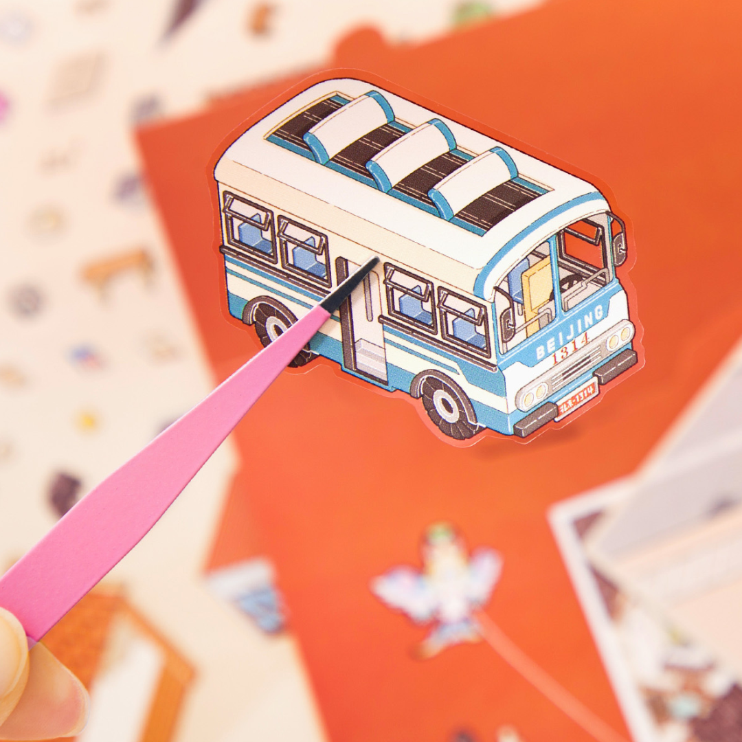 Downtown Isometric Sticker Scene