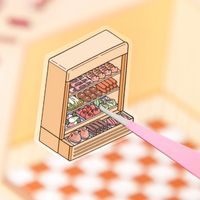 Barbeque Isometric Sticker Scene