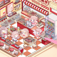 Barbeque Isometric Sticker Scene
