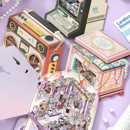 Jewlery Box Isometric Sticker Scene
