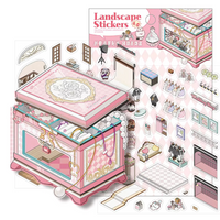 Jewlery Box Isometric Sticker Scene