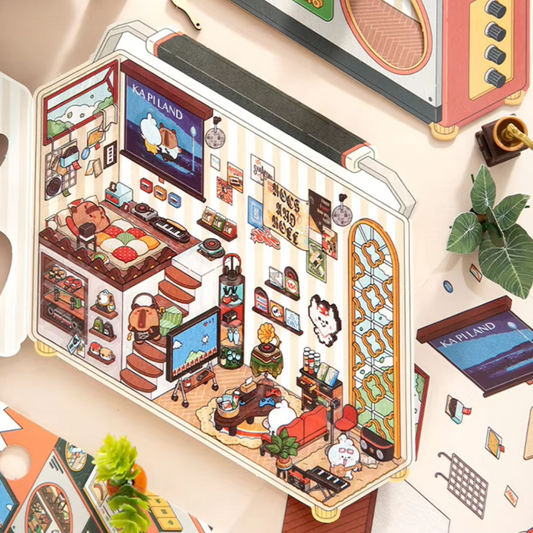 Retro Radio Isometric Sticker Scene