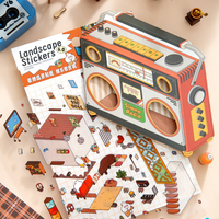 Retro Radio Isometric Sticker Scene