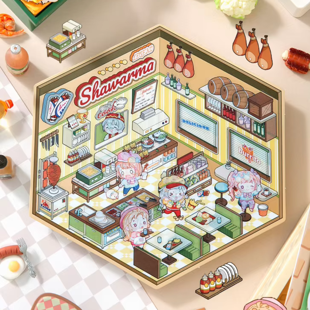 Shawarma Isometric Sticker Scene