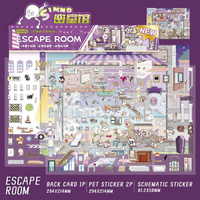 Escape Room Jumbo Isometric Sticker Scene