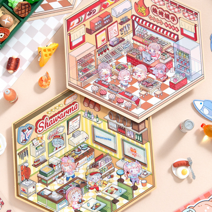 Shawarma Isometric Sticker Scene