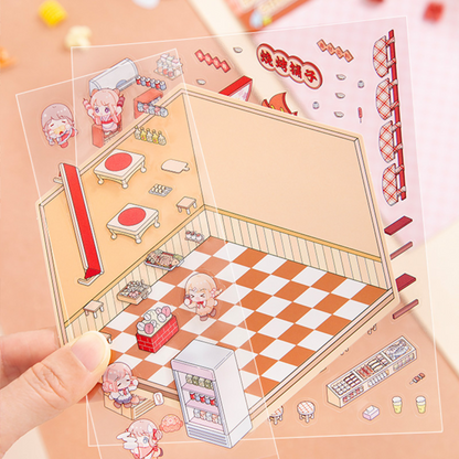 Barbeque Isometric Sticker Scene