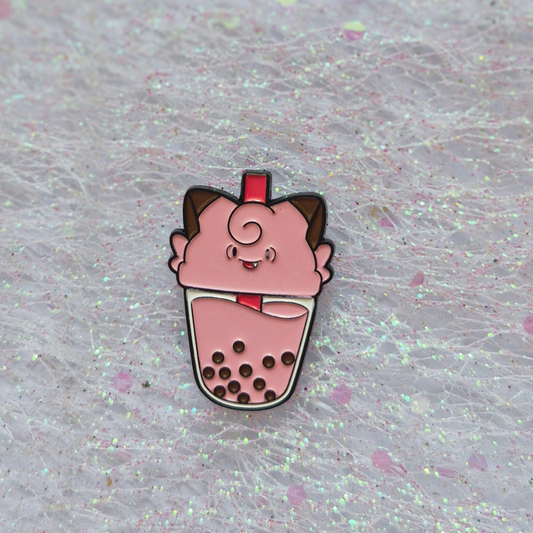 Boba Tea Jigglypuff Fruit Enamel Alloy Pin