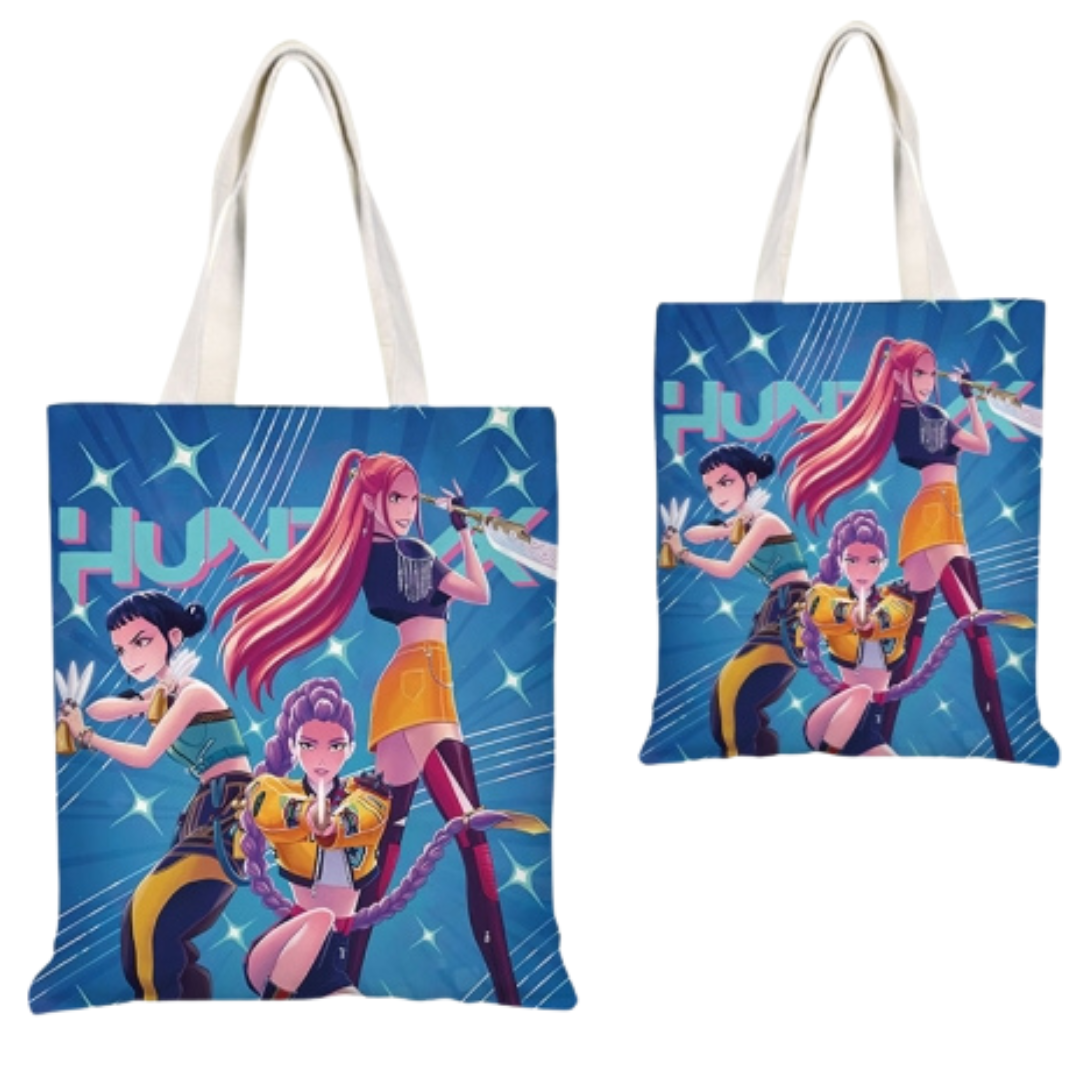 K-Pop Demon Hunters Huntrxx Trio Canvas Tote Bag