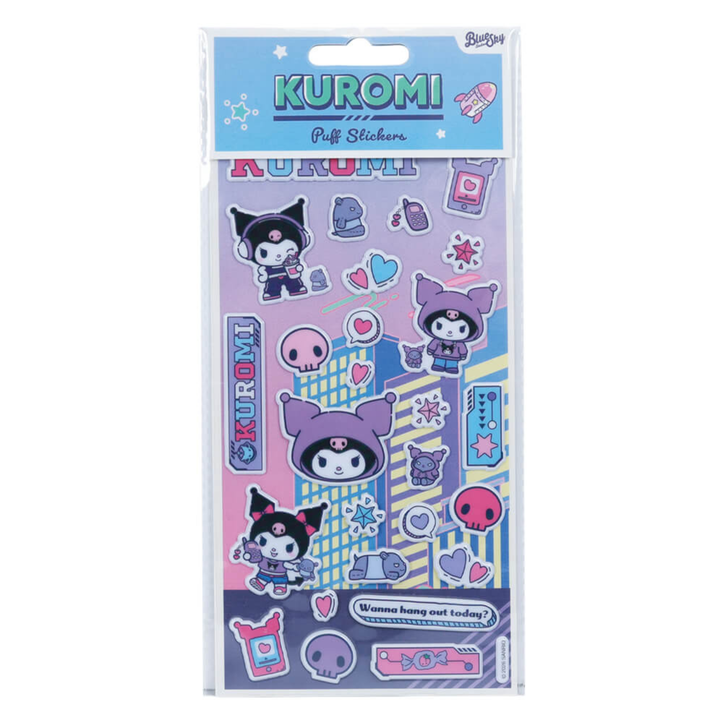 Kuromi Puff Sticker Sheet