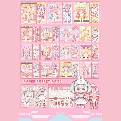Kawaii Cyberpunk Dress-Up Sticker Book