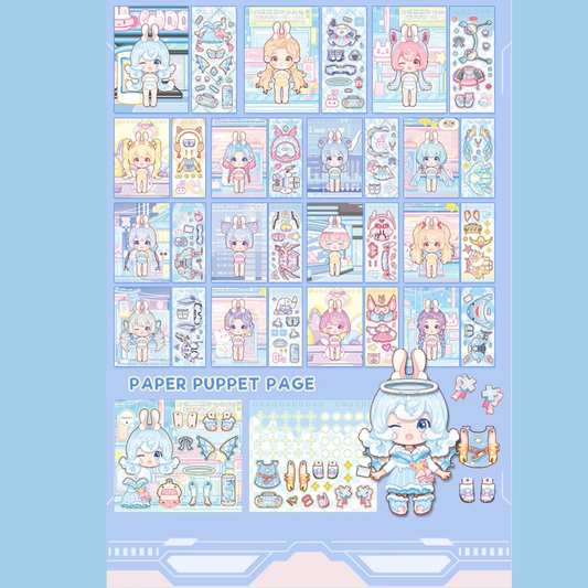 Kawaii Cyberpunk Dress-Up Sticker Book