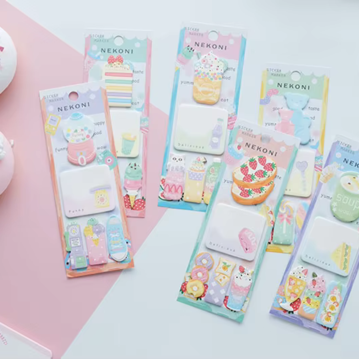 Kawaii Foodies Pearlescent Sticky Notes