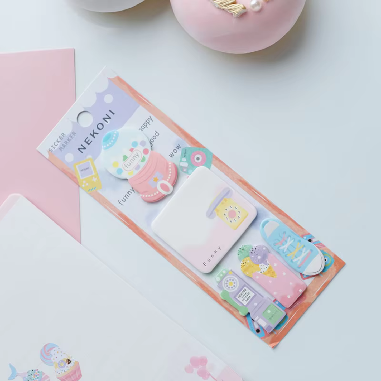Kawaii Foodies Pearlescent Sticky Notes