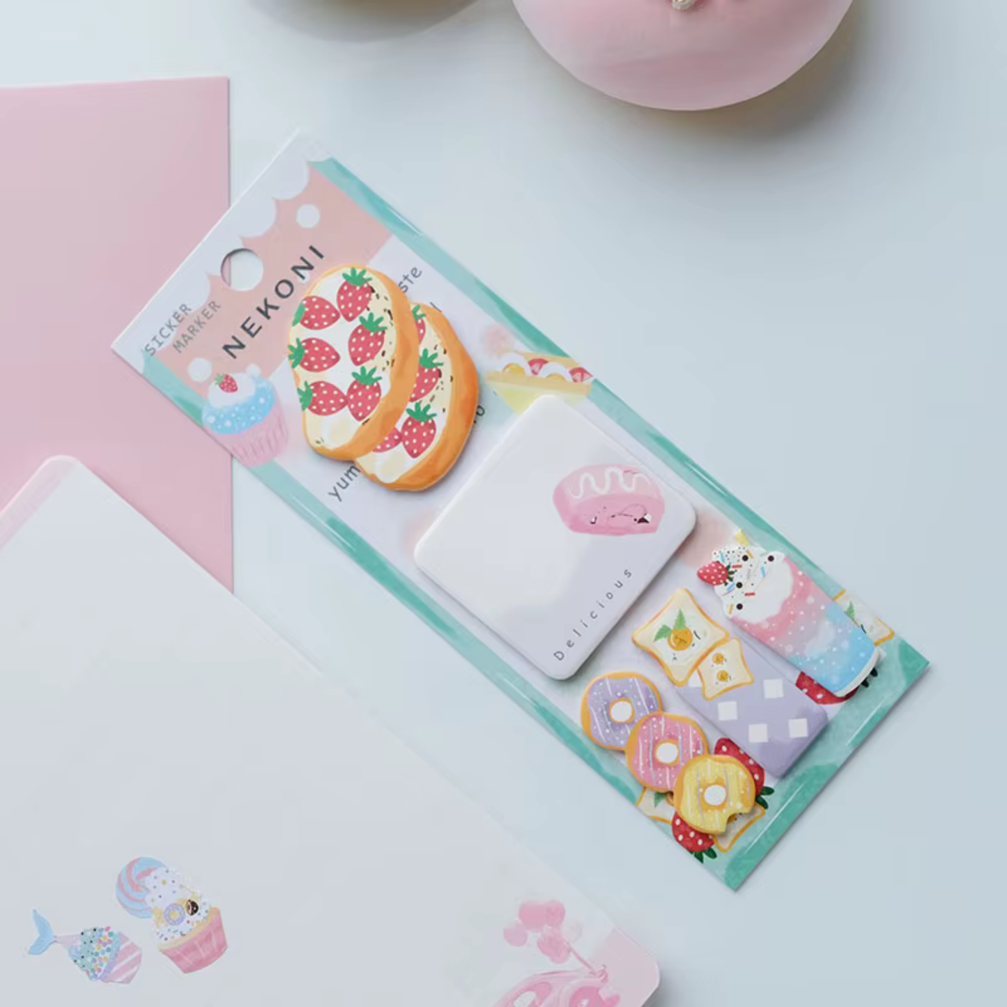 Kawaii Foodies Pearlescent Sticky Notes