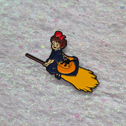 Kiki and Jiji Enamel Alloy Pin
