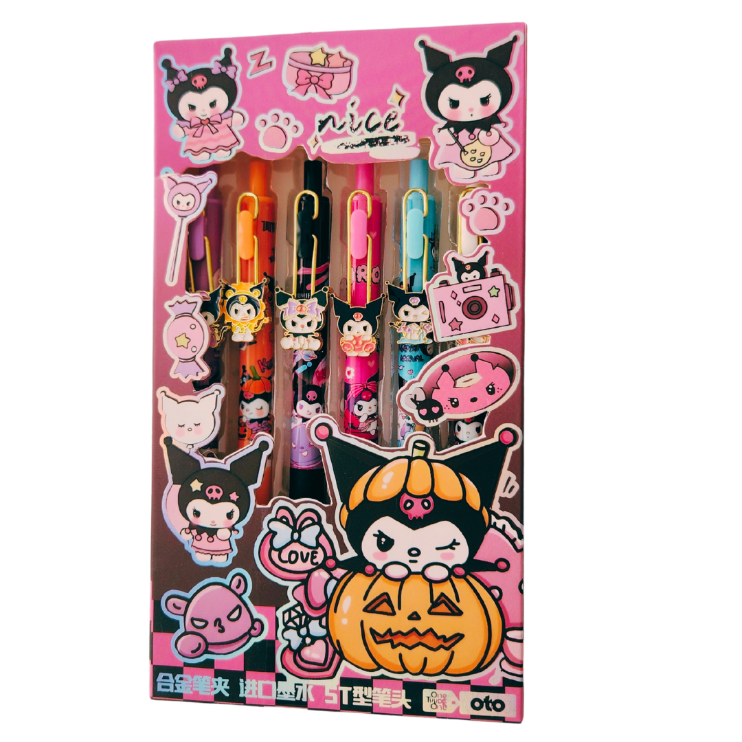Kuromi Charm Pen 6 Pack