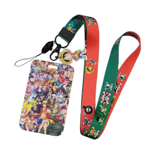 One Piece Characters ID Card and Lanyard