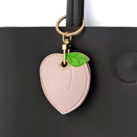 Paw Print Leather Airtag Pouch Keychain