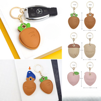 Paw Print Leather Airtag Pouch Keychain