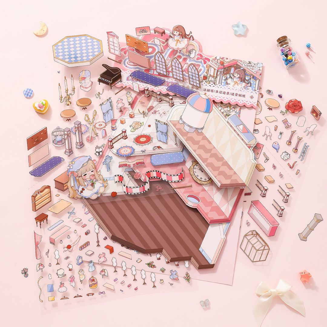 Lolita Isometric Sticker Scene