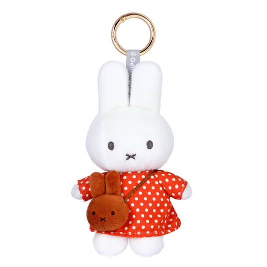 Miffy's Red Polka Dot Plush Keychain