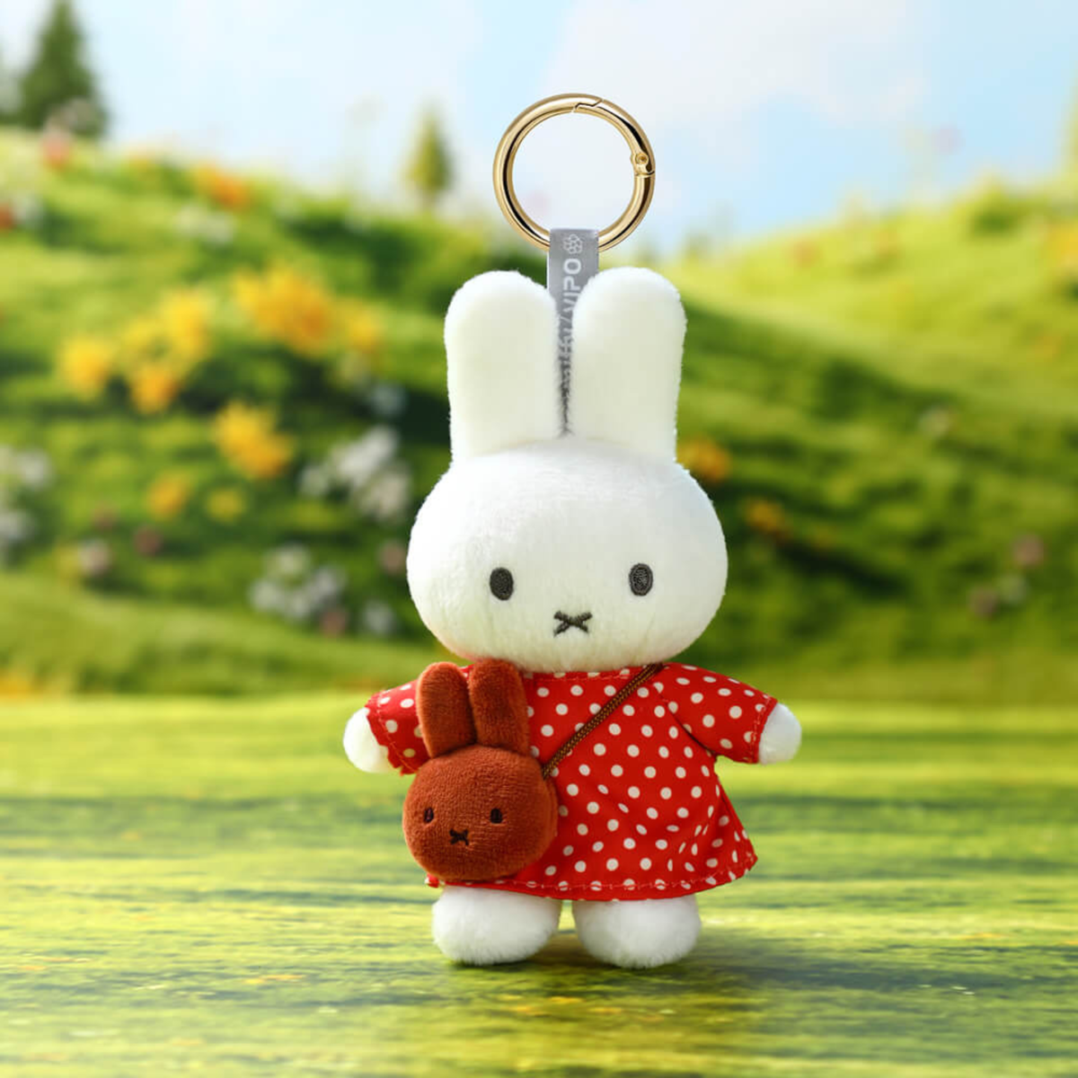 Miffy's Red Polka Dot Plush Keychain