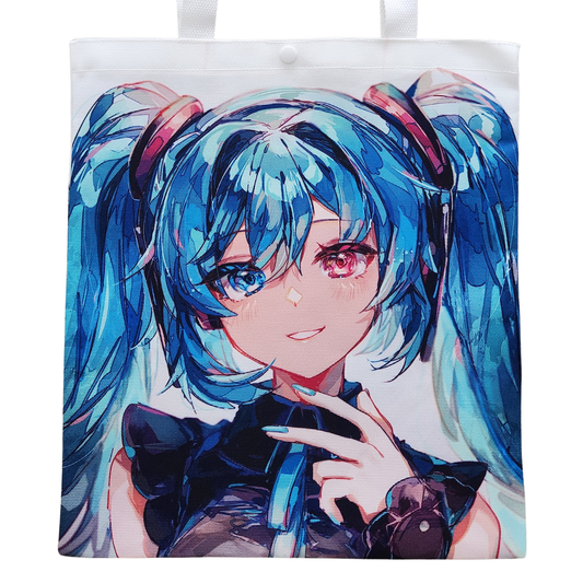 Hatsune Miku White Canvas Tote Bag