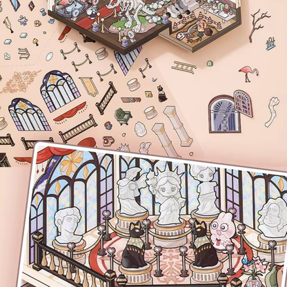 Museum Isometric Sticker Scene