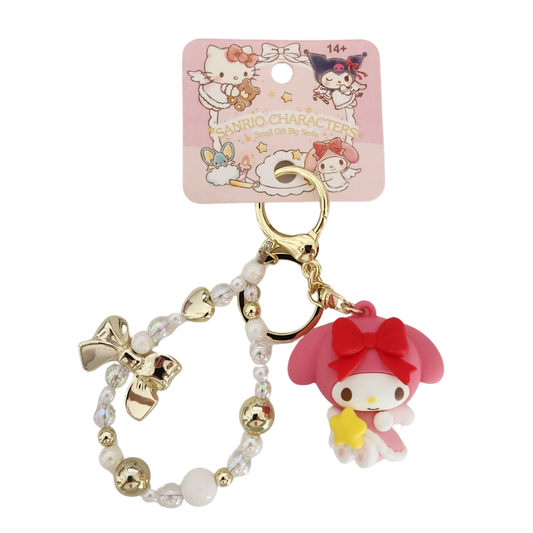 My Melody Christmas Beaded Keychain