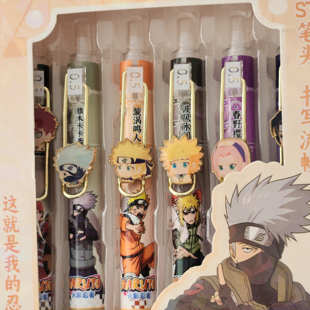 Naruto Charm Pen 6 Pack