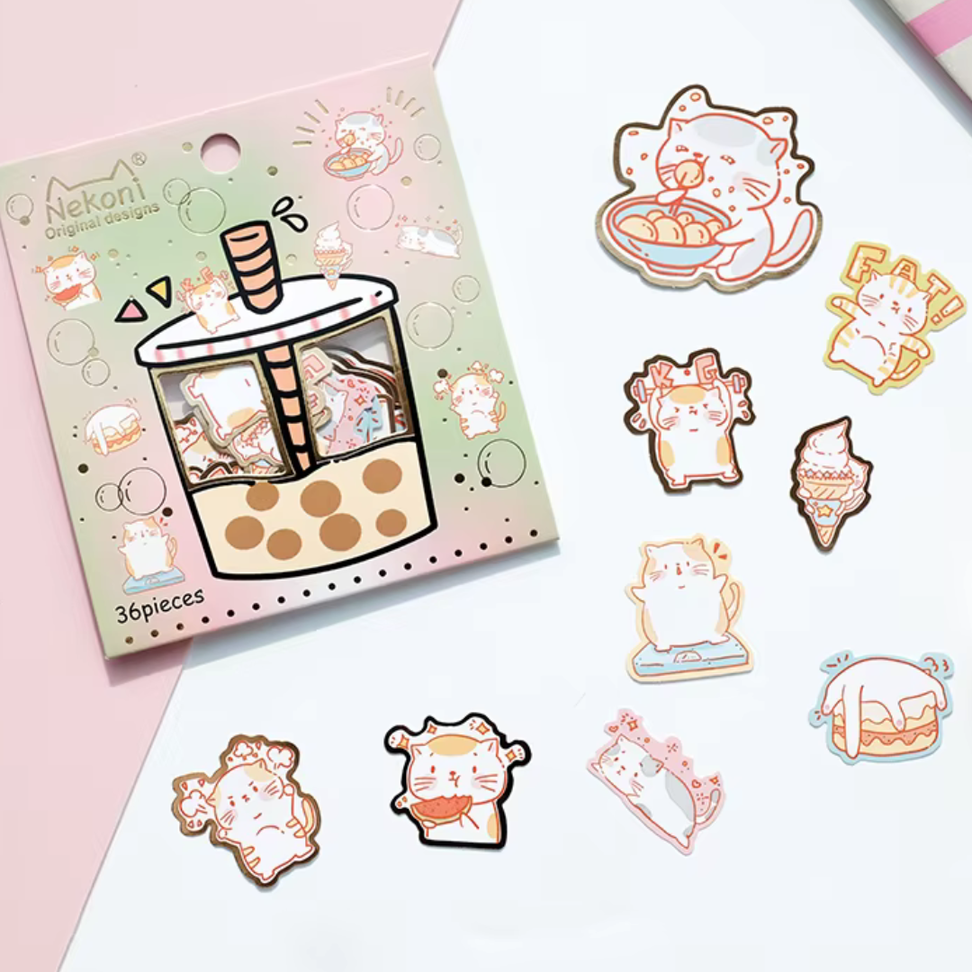Boba Tea Sticker Flake Pack
