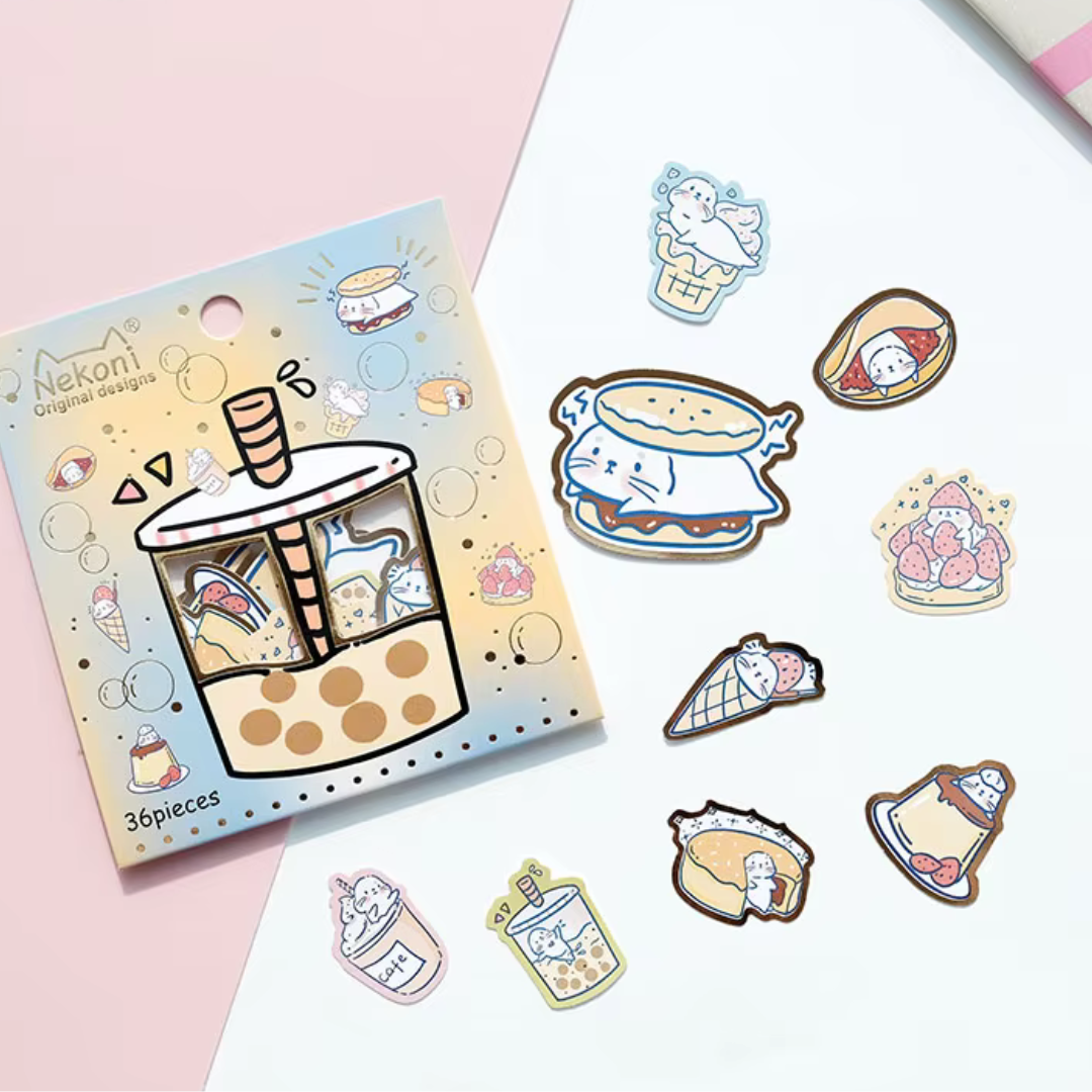 Boba Tea Sticker Flake Pack