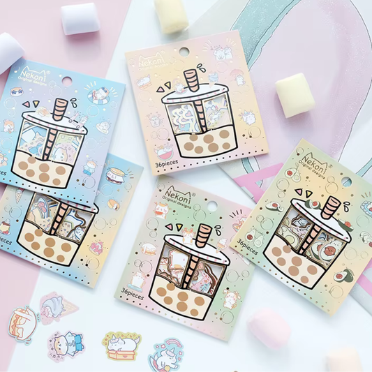 Boba Tea Sticker Flake Pack