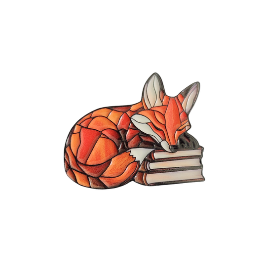Stained Glass Fox Enamel Pin